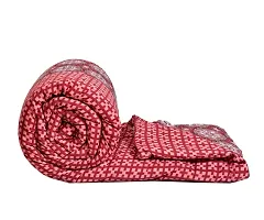 Home Solution Glace Cotton Double Bed AC Comforter for Winter (230 x 250 cm, Circles-Maroon)-thumb2