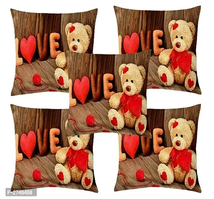 Heavy Digital velvet Cushion Cover Set of 5 pcs-thumb0