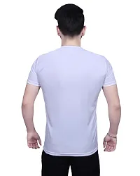 Round Neck Graphic Printed White T-shirt-382-thumb1