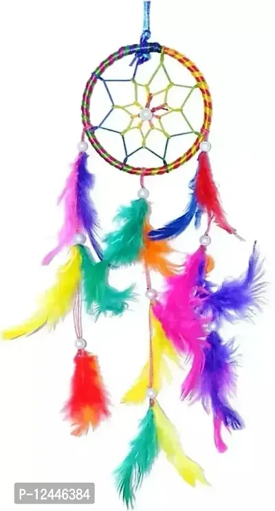 Stylish Feather Dream Catcher Car Multi 3 Inches-thumb0