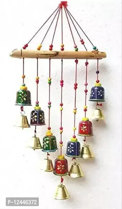 Stylish Feather Hobbey Wooden Feather Beads Dream Catcher Bells Design Wood Wind Chime-thumb0