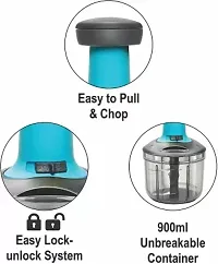 BMV Push Chopper Hand Push Chopper 900 ML with 4 Stainless Steel Blades Vegetable  Fruit Chopper  (Pack Of 1)-thumb3