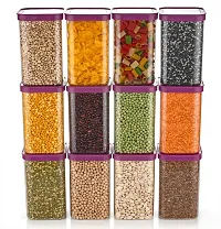 BMV Plastic Grocery Container - 1100ml  (Pack of 12, Purple)-thumb4