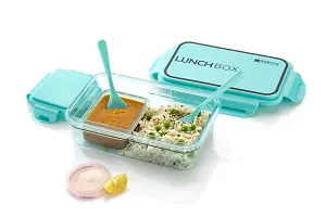 BMV Leak-Proof Plastic Lunch Box Tiffin Box for School ndash; Lunch Box for Kids, Cartoon Lunch Box with Small Container and Fork, School Tiffin Box for Boys, Girls ( Pack Of 1,Multicolor )-thumb1
