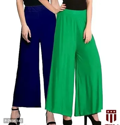 Stunning  Lycra Solid Palazzo For Women- Pack Of 2-thumb0