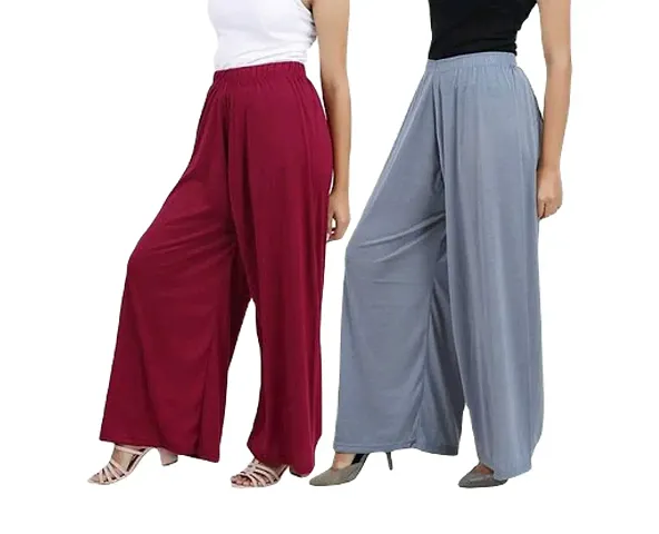 Stylish Lycra Palazzo For Women - Pack Of 2