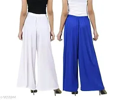 JODHPURS Women's Lycra Relaxed Fit Wide Leg Stylish and Comfortable Palazzo Pants (Combo Pack of 2) (P2_145)-thumb2