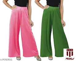 JODHPURS Women's Lycra Relaxed Fit Wide Leg Stylish and Comfortable Palazzo Pants (Combo Pack of 2) (P2_138)-thumb2