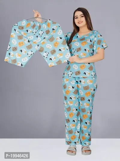 Fancy Polycotton Night Suit For Women