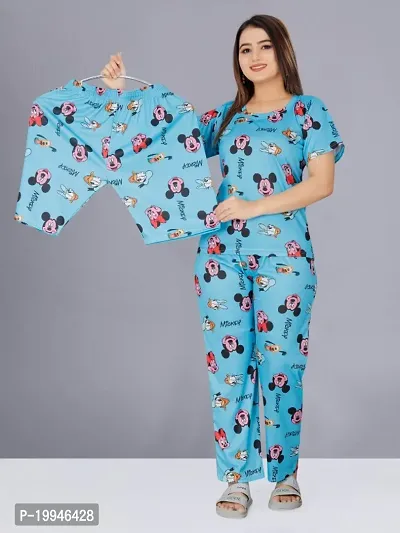 Fancy Polycotton Night Suit For Women-thumb0