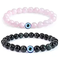 Evil Eye BLACK  PINK Bracelets for Women Stylish Couple Love Bracelet for Girls/Women/Boys/Men-thumb4