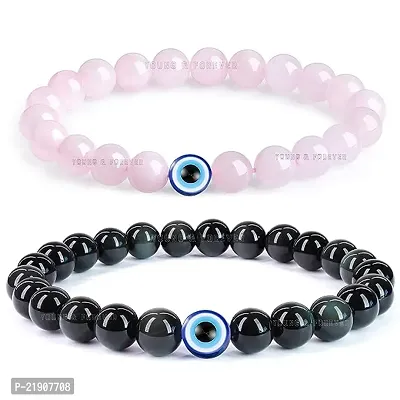 Evil Eye BLACK  PINK Bracelets for Women Stylish Couple Love Bracelet for Girls/Women/Boys/Men-thumb5
