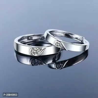 Sterling Silver Couple Rings with Heartbeat Pattern – Findurings