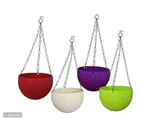 Hanging Pots with Metal Chain Pack of 4