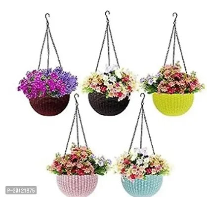 Hanging Pots Beautiful Colors Hanging Plants Flowers Pots for Indoor Pack of 5