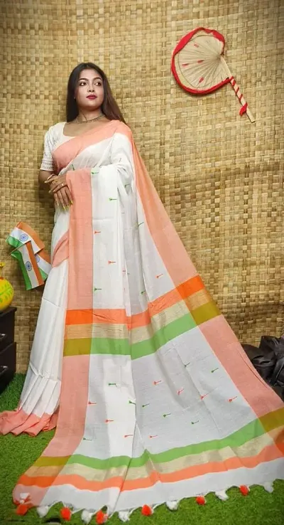 Hot Selling Cotton Saree with Blouse piece 