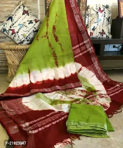 Stylish Cotton Multicoloured Saree with Blouse piece