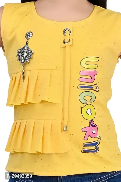 A.S SAHANARA DRESSES Crepe Casual Printed Top and Shorts Set for Girls Kids-thumb2