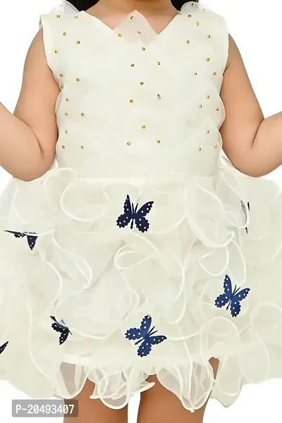 A.S SAHANARA DRESSES Tissue Casual Solid Mini Butterfly Frock Dress for Girls-thumb4