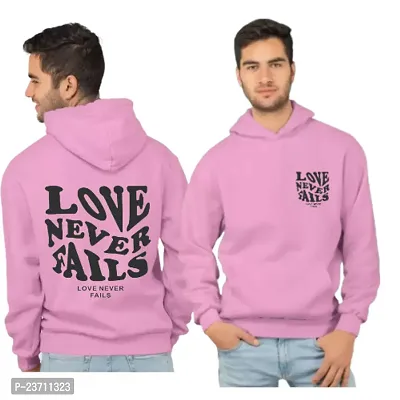 Mens Full Sleeve Love Never Printed Hoodie-thumb0