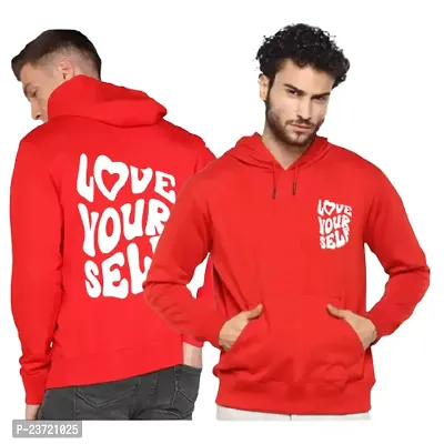 Mens Full Sleeve Love Your Self Printed Hoodie