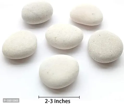 Bum Bum Bhole White Pebbles for Painting, 24 Pic Stone 2-3 inches Perfect for Painting Kindness Kids Party,Crafts Garden, Landscape and Decorative Pebbles Stones-thumb2