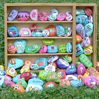 Bum Bum Bhole Gray Pebbles for Painting, 22 Pic Stone 2-3 inches Perfect for Painting Kindness Kids Party,Crafts Garden, Landscape and Decorative Pebbles Stones-thumb4