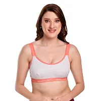 Body Liv Women Sports Bra Wireless, Non Padded, Full Coverage Gym Bra-thumb2