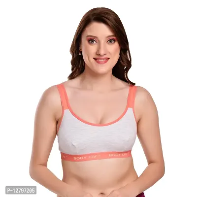 Body Liv Women Sports Bra Wireless, Non Padded, Full Coverage Gym Bra-thumb3