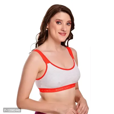 Body Liv Women Sports Bra Wireless, Non Padded, Full Coverage Gym Bra- Pack of 2-thumb4