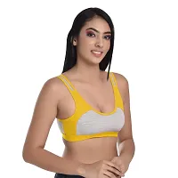 Body Liv Wireless Non Padded Slip on Sports Bra (Pack of 3)-thumb3