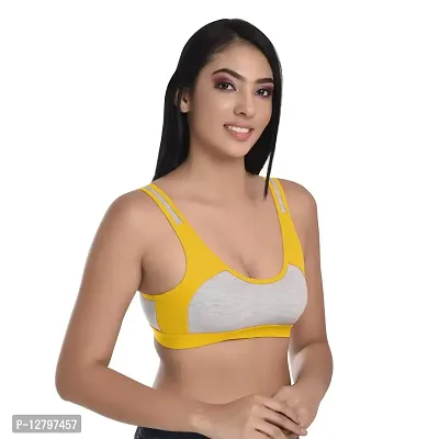 Body Liv Wireless Non Padded Slip on Sports Bra (Pack of 3)-thumb4