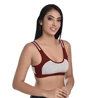 Body Liv Wireless Non Padded Slip on Sports Bra (Pack of 3)-thumb2