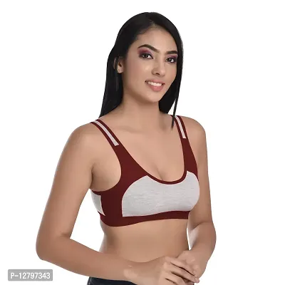 Body Liv Wireless Non Padded Slip on Sports Bra (Pack of 3)-thumb3