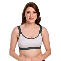 Body Liv Women Sports Bra Wireless, Non Padded, Full Coverage Gym Bra- Pack of 2-thumb2