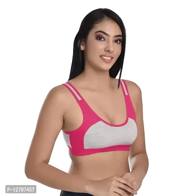 Body Liv Wireless Non Padded Slip on Sports Bra (Pack of 3)-thumb3