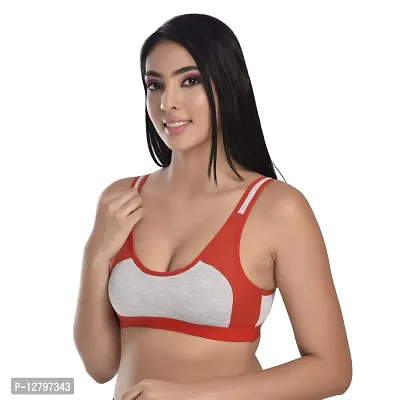 Body Liv Wireless Non Padded Slip on Sports Bra (Pack of 3)-thumb5