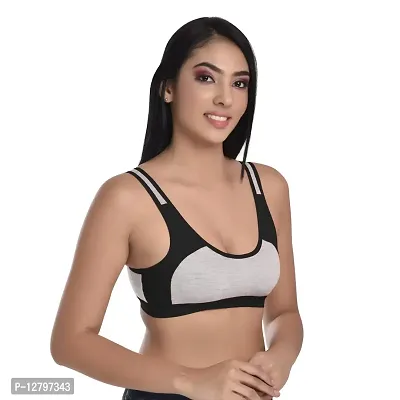 Body Liv Wireless Non Padded Slip on Sports Bra (Pack of 3)-thumb2