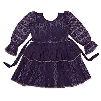 Vihan Creation Baby Girls Stylish Princess Dresses Satin Pretty Knee Length Birthday Party Kids A-Line Frock/Dress-thumb1