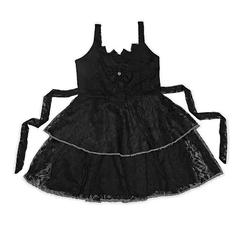 Vihan Creation Baby Girls Stylish Princess Dresses Satin Pretty Knee Length Birthday Party Kids A-Line Frock/Dress -10