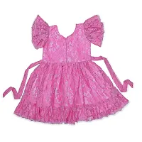 vihan creation Baby Girl Summer Formal Knee Length Frock Newborn Birthday Party Lace Flower Girl Dress_Years-thumb1