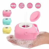 Silicone Soft Bath Body Brush with Shampoo Dispenser-thumb3