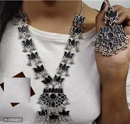 Stylish Black Alloy  Jewellery Set For Women-thumb0