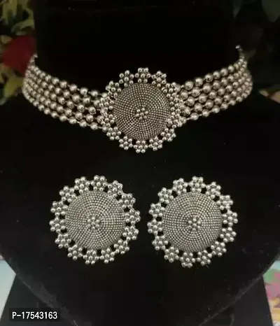 Stylish Silver Alloy  Jewellery Set For Women-thumb0