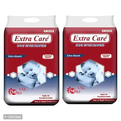 Extra Care 50 Pcs Pant Style Baby Diaper XXL-thumb0