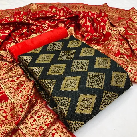 Radhe Fashion New Jaquard suitsDress Material with Banarasi Dupattas