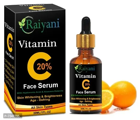 Raiyani Vitamin C 20% Face Serum With Skin Whitening And Brightness Face Serum (30ml).