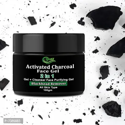 QUAT Powerful whitening freckle Charcoal Gel Indian herbal plant face Gel remove freckles and dark spots Skin whitening Gel  (100 g).