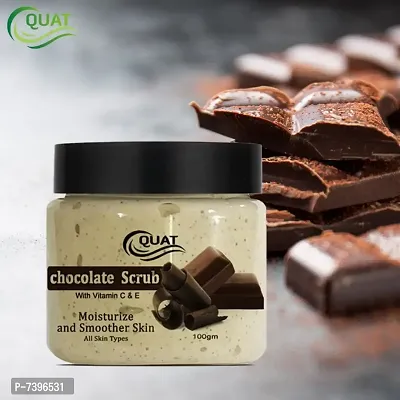 QUAT Chocolate Scrub for Dead Skin Cells Removal, Removing Blackheads and Revitalises Healthy Skin, Paraben Free Suitable for all skin types Scrub  (100 g).