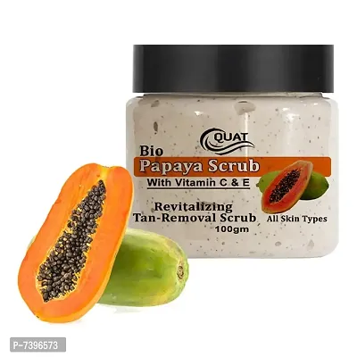 QUAT Bio Papaya Face Scrub with Vitamin_C and Vitamin_E Scrub  (100 g).-thumb0